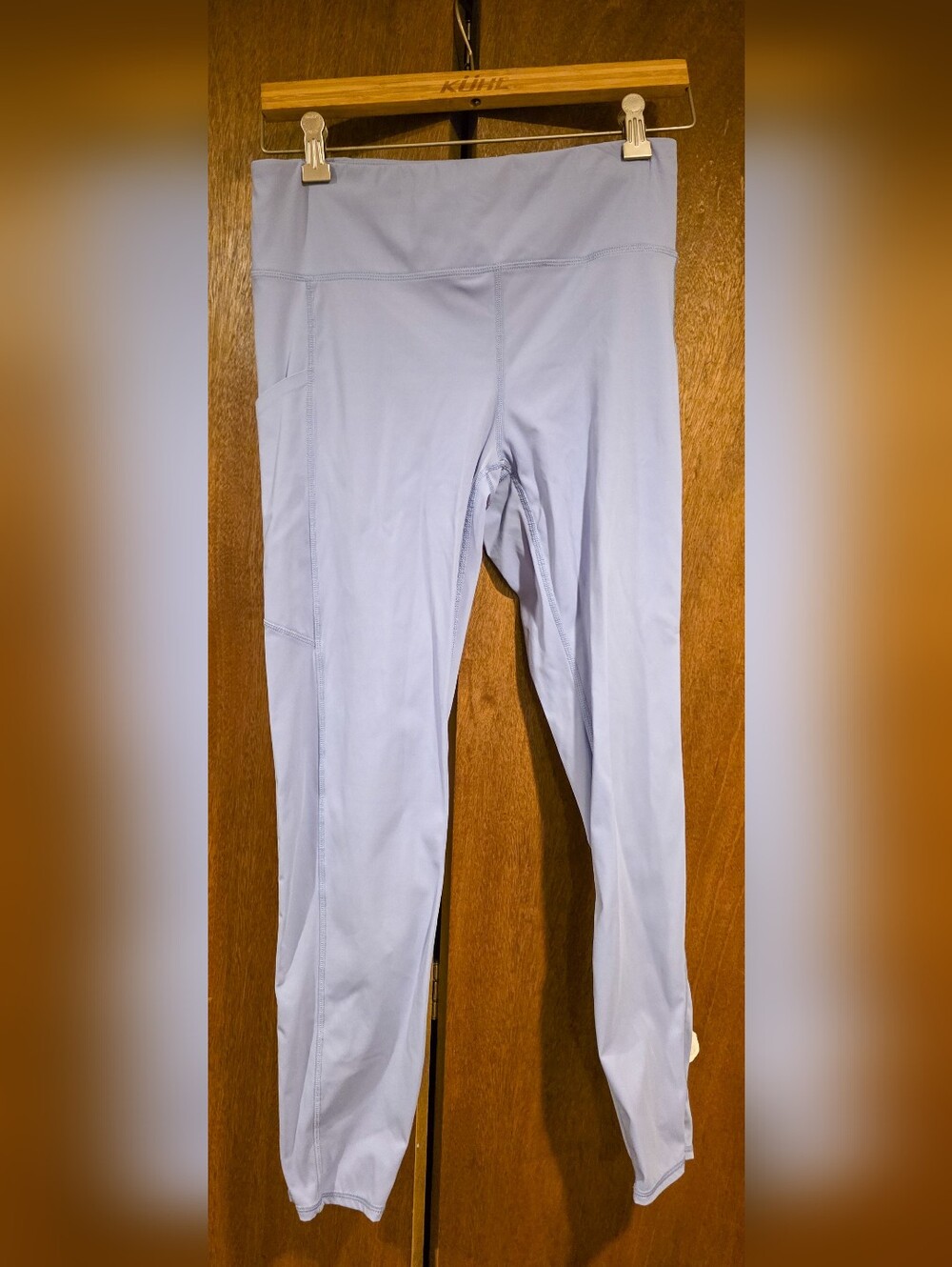 Vuori Womens Stride Leggings Light Blue/purple Leggings EUC